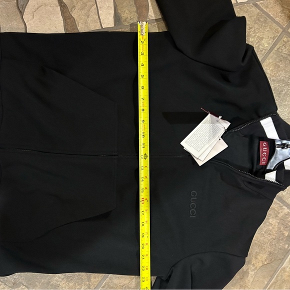 Men's Gucci embroidered logo technical jersey, zip jacket size XL made in Italy - Picture 13 of 14